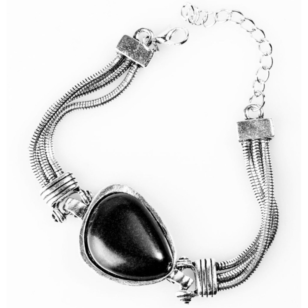 Bracelet - Stone Art Black Stone
